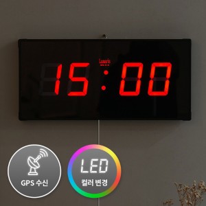[루나리스] 국산 GPS 수신 풀컬러 프로 LED 벽시계 (블랙)