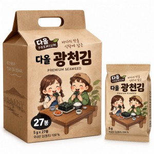 [다올] 프리미엄 광천 도시락김 선물세트_도시락김 5g x 27봉