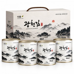 [다올] 프리미엄 광천김 4호 선물세트_광천캔김 36g x 4캔