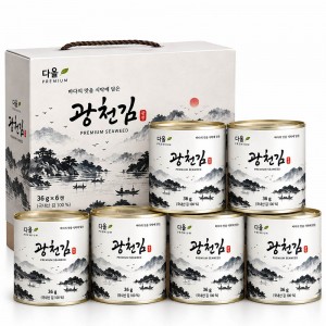 [다올] 프리미엄 광천김 6호 선물세트_광천캔김 36g x 6캔