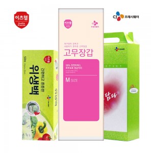CJ이츠웰 위생백,고무장갑 2종세트 00692