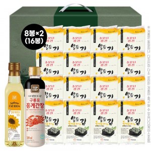 소문난광천일등들기름재래김16봉 탑셰프페트해바라기유 홍게간장(3종)