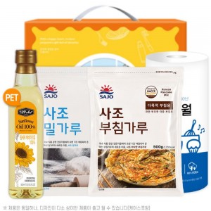 탑셰프페트해바라기유 사조밀가루500g 부침가루500g 키친타올(4종)