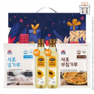 탑셰프페트해바라기유2P 사조밀가루500g 부침가루500g(4종)