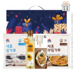 탑셰프페트해바라기유 사조밀가루500g 부침가루500g 한지기름종이(4종)